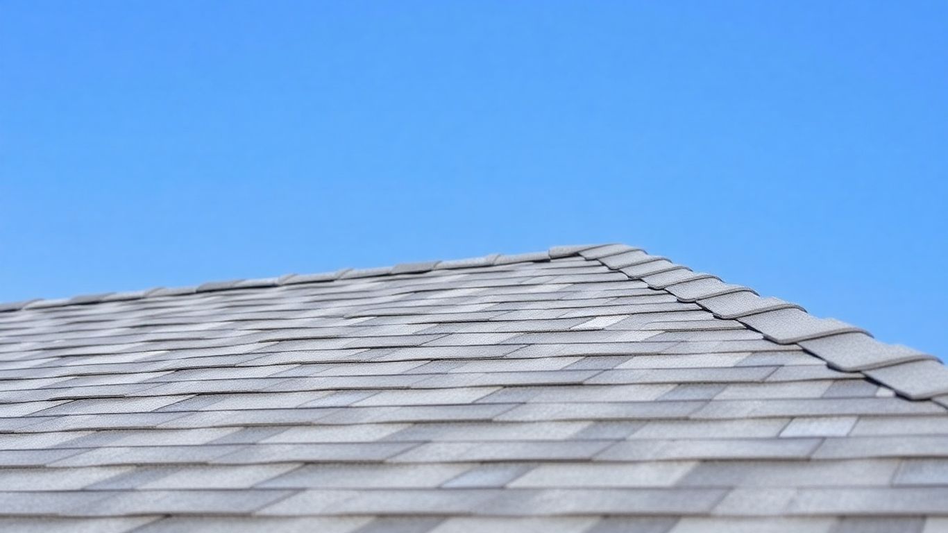 New asphalt shingle roof texture and color detail.