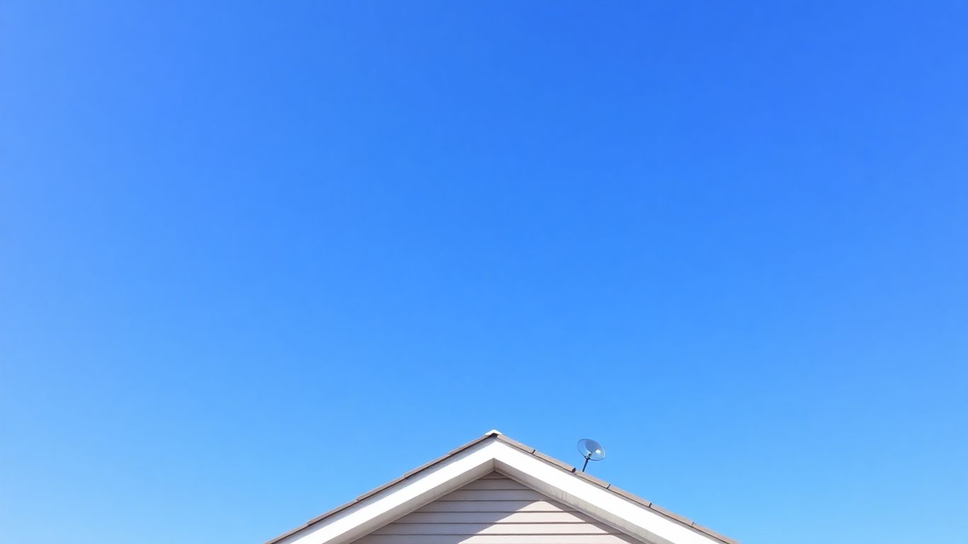 Orlando home roof under a clear blue sky.