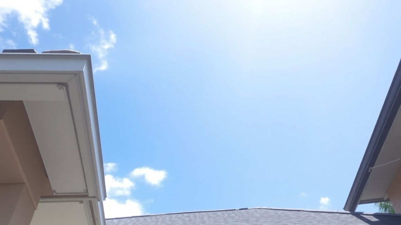 Florida home rooftop under a clear, sunny sky.